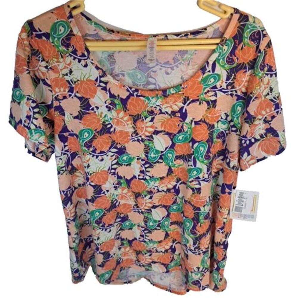 Lularoe Womens Classic T Shirt Floral Paisley Size XL NWT